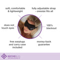Eye Mask for Sleeping | Sleep Mask Men/Women Better Than Silk Our Luxury Blackout Contoured Eye Masks are Comfortable - This Sleeping mask Set Includes Carry Pouch and Ear Plugs